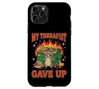 My Therapist Gave Up Funny Raccoon Dumpster Fire Retro Case for iPhone 11 Pro