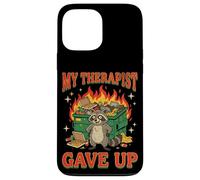 My Therapist Gave Up Funny Raccoon Dumpster Fire Retro Case for iPhone 13 Pro Max