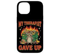 My Therapist Gave Up Funny Raccoon Dumpster Fire Retro Case for iPhone 14
