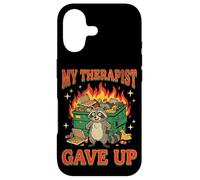 My Therapist Gave Up Funny Raccoon Dumpster Fire Retro Case for iPhone 17