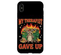 My Therapist Gave Up Funny Raccoon Dumpster Fire Retro Case for iPhone XS Max