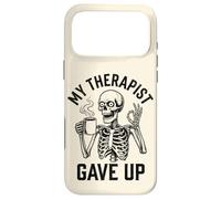 My Therapist Gave Up Funny Skeleton Coffee Dark Humor Men Case for iPhone 17 Pro Max