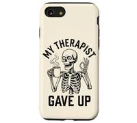 My Therapist Gave Up Funny Skeleton Coffee Dark Humor Men Case for iPhone SE (2020) / 7/8