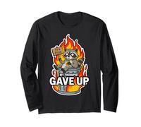 My Therapist Gave Up Raccoon Sitting in A Burning Trash Can Long Sleeve T-Shirt