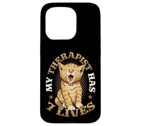 My Therapist Has 7 Lives Cat Lover Case for iPhone 15 Pro