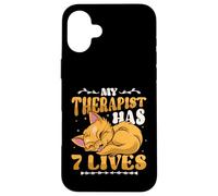 My Therapist Has 7 Lives Cat Lover Case for iPhone 16 Plus