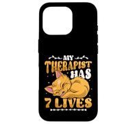 My Therapist Has 7 Lives Cat Lover Case for iPhone 16 Pro