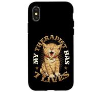 My Therapist Has 7 Lives Cat Lover Case for iPhone X/XS