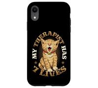 My Therapist Has 7 Lives Cat Lover Case for iPhone XR