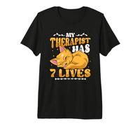 My Therapist Has 7 Lives Cat Lover Premium T-Shirt