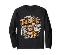 My Therapist Has a Beard and Four Paws Affenpinscher Dog Long Sleeve T-Shirt