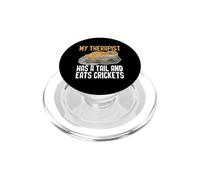 My Therapist Has A Tail And Eats Crickets Funny Gecko PopSockets PopGrip for MagSafe