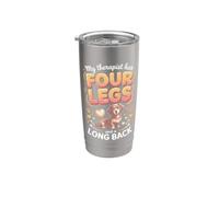 My Therapist Has Four Legs and a Long Back Dachshund Stainless Steel Insulated Tumbler