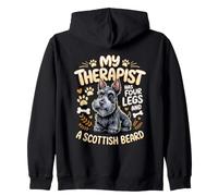 My Therapist Has Four Legs and a Scottish Beard Terrier Dog Zip Hoodie