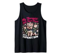 My Therapist Has Four Paws and a Bow Yorkshire Terrier Dog Tank Top