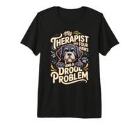 My Therapist Has Four Paws and a Drool Problem Newfie Premium T-Shirt