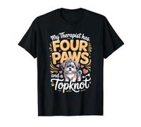 My Therapist Has Four Paws and a Topknot Shih Tzu Dog Lover Value Graphic T-Shirt