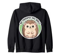 My Therapist Has Quills Cute Hedgehog Owner Erinaceinae Love Zip Hoodie