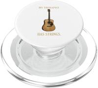 My Therapist Has Strings Acoustic Guitar Musician Quote PopSockets PopGrip for MagSafe