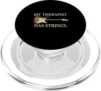 My Therapist Has Strings Electric Guitar Musician Quote PopSockets PopGrip for MagSafe