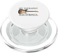 My Therapist Has Strings Funny Guitar Player Mental Health PopSockets PopGrip for MagSafe