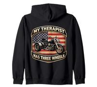 My Therapist Has Three Wheels Trike Motorbike Triker USA Zip Hoodie