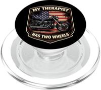 My Therapist Has Two Wheels Chopper Motocycle America USA PopSockets PopGrip for MagSafe