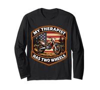 My Therapist Has Two Wheels Dirt Bike Motocross American MX Long Sleeve T-Shirt