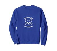 My Therapist Has Whiskers - Cat Lover Mental Health Sweatshirt, Adult Unisex, Royal Blue, S