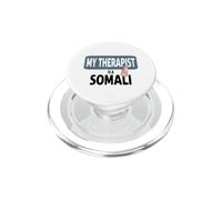 My Therapist Is a Somali Cat Funny Graphic Design PopSockets PopGrip for MagSafe