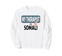 My Therapist Is a Somali Cat Funny Graphic Design Sweatshirt