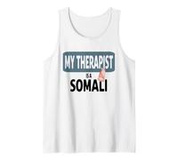 My Therapist is a Somali Cat Funny Graphic Design Tank Top