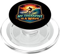 My Therapist Is A Wave Surfer Surfing Therapy Surf Board PopSockets PopGrip for MagSafe