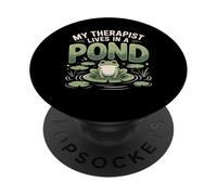 My Therapist Lives In A Pond Frog PopSockets Adhesive PopGrip
