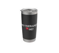 My Therapist Loves (Heart Shape) me! Stainless Steel Insulated Tumbler