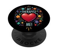 My THERAPIST loves (heart shape) me! - V2 PopSockets Adhesive PopGrip