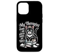 My Therapist Purrs And Knocks Things Off Tables |- Case for iPhone 12/12 Pro