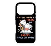 MY THERAPIST PURRS AND KNOCKS THINGS OFF TABLES Case for iPhone 17 Pro