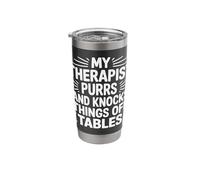 My Therapist Purrs and Knocks Things Off Tables - Stainless Steel Insulated Tumbler