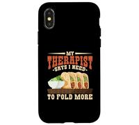My Therapist Says I Need To Fold More Baleada Humor Case for iPhone X/XS