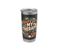 My Therapy Grows on Vines Tomato Gardener Humor Stainless Steel Insulated Tumbler