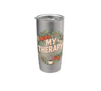 My Therapy Grows on Vines Tomato Gardener Humor Stainless Steel Insulated Tumbler