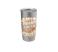 My Therapy Has a Crust Baking Baker Bread Pun Stainless Steel Insulated Tumbler