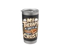 My Therapy Has a Crust Baking Baker Bread Pun Stainless Steel Insulated Tumbler