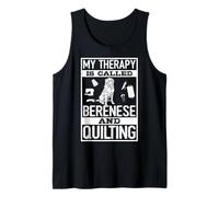 My Therapy is Called Bernese and Quilting Dog Lover Quilting Tank Top