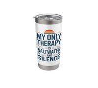 My Therapy is Saltwater and Silence Beach Summer Casual Wear Stainless Steel Insulated Tumbler
