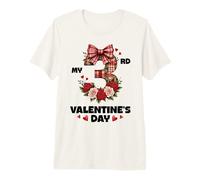 My Third Valentine Day 3rd Celebration Happy Couple Lovers Premium T-Shirt