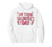 My Third Valentine Day Happy Couple 3rd Lovers Celebration Pullover Hoodie