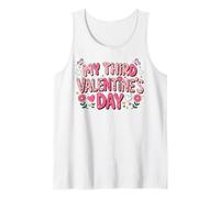 My Third Valentine Day Happy Couple 3rd Lovers Celebration Tank Top