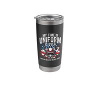 My TIME in Uniform is Over BUT My Watch Never Ends Stainless Steel Insulated Tumbler